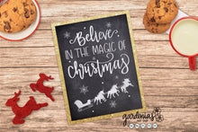 Load image into Gallery viewer, Believe in the Magic of Christmas - Unicorn SVG Cut File