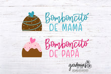 Load image into Gallery viewer, Bomboncito de Mamá / Bomboncito de Papá SVG Cut File