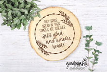 Load image into Gallery viewer, Break Bread with Glad and Sincere Hearts Act 2:46 Design