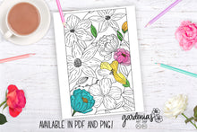 Load image into Gallery viewer, Flowers Coloring Page