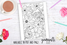 Load image into Gallery viewer, Flowers Coloring Page