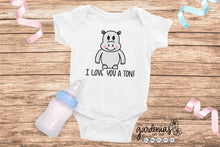 Load image into Gallery viewer, Hippo I Love You A Ton SVG Cut File