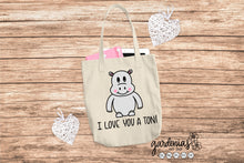 Load image into Gallery viewer, Hippo I Love You A Ton SVG Cut File