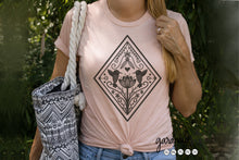 Load image into Gallery viewer, Hummingbird with Flowers Folk Art SVG Cut File