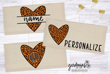 Load image into Gallery viewer, Leopard Heart Monogram Set Designs