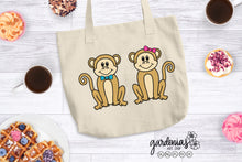 Load image into Gallery viewer, Girl Monkey Boy Monkey SVG Cut File