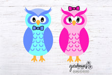 Load image into Gallery viewer, Owl Boy and Girl Wings In SVG Cut File