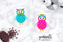 Load image into Gallery viewer, Owl Boy and Girl Wings Out SVG Cut File