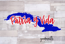 Load image into Gallery viewer, Patria y Vida Cuba Map SVG Cut File
