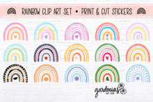 Load image into Gallery viewer, Modern Rainbow Clip Art Stickers