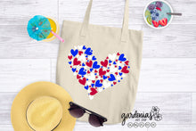 Load image into Gallery viewer, Red White and Blue Hearts SVG Cut File