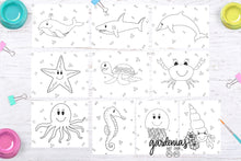 Load image into Gallery viewer, Sea Animals Coloring Pages