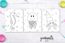 Load image into Gallery viewer, Sea Animals Coloring Pages