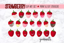 Load image into Gallery viewer, Strawberry Clip Art Stickers