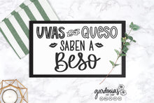 Load image into Gallery viewer, Uvas con Queso Saben a Beso SVG Cut File