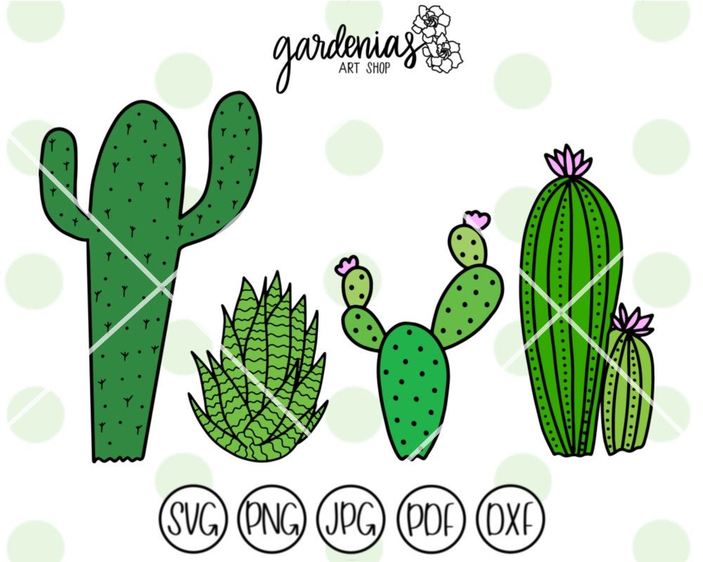 succulents svg Cactus Succulents SVG Cut File – Gardenias Art Shop
