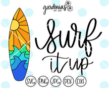 Load image into Gallery viewer, Surf Board - Surf it Up SVG Cut File