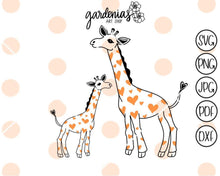 Load image into Gallery viewer, Giraffes Heart SVG Cut File