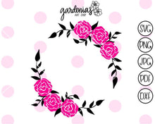 Load image into Gallery viewer, Flower Wreath SVG Cut File