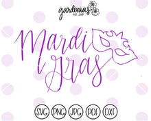 Load image into Gallery viewer, Mardi Gras with Mask SVG Cut File