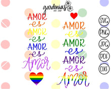 Load image into Gallery viewer, Amor es Amor es Amor SVG Cut File