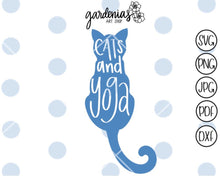 Load image into Gallery viewer, Cat and Yoga SVG Cut File