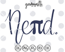 Load image into Gallery viewer, Pi Day Nerd SVG Cut File