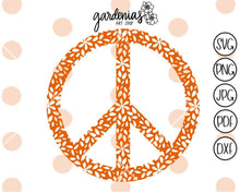 Load image into Gallery viewer, Flower Peace Sign SVG Cut File