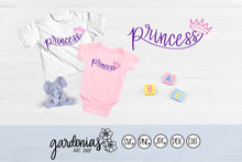Load image into Gallery viewer, Princess with Crown SVG Cut File
