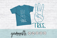Load image into Gallery viewer, Tres Three Years Old SVG Cut File