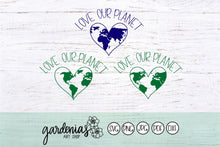 Load image into Gallery viewer, Love Our Planet SVG Cut File