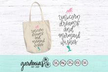 Load image into Gallery viewer, Unicorn Dreams and Mermaid Wishes SVG Cut File