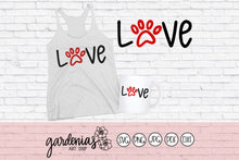 Load image into Gallery viewer, Love with Paw Print SVG Cut File