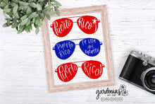Load image into Gallery viewer, Puerto Rico Sunglasses SVG Cut Files