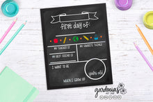 Load image into Gallery viewer, First Day of School Board Template SVG Cut File