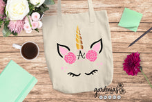 Load image into Gallery viewer, Unicorn Horn with Stars Monogram SVG Cut File