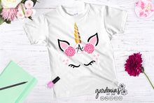 Load image into Gallery viewer, Unicorn Horn Monogram SVG with Hearts SVG Cut File
