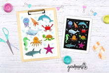 Load image into Gallery viewer, Printable Sea Animal Stickers