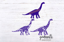 Load image into Gallery viewer, Brachiosaurus Dinosaur Mandalas SVG Cut Files