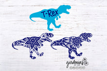 Load image into Gallery viewer, T-Rex Dinosaur Mandalas SVG Cut Files
