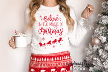 Load image into Gallery viewer, Believe in the Magic of Christmas - Unicorn SVG Cut File
