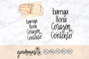 Barriga Llena Corazon Contento SVG Cut File