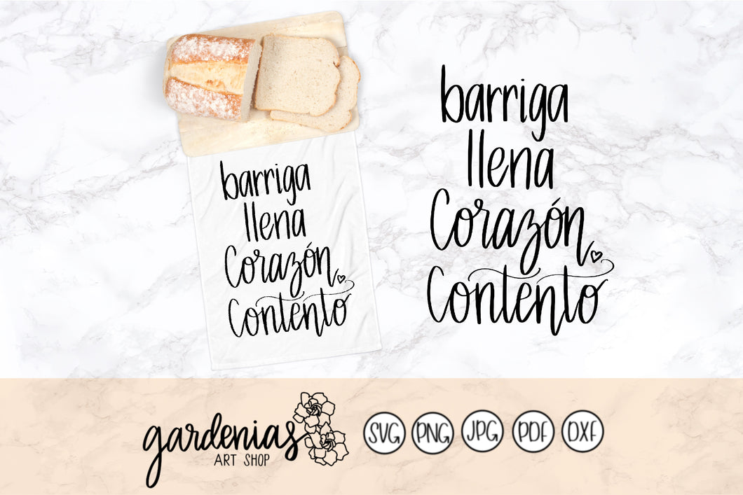 Barriga Llena Corazon Contento SVG Cut File