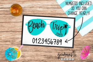 Beach Trip with Year SVG Cut File