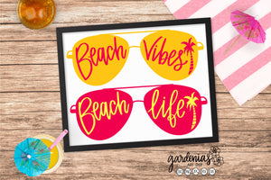 Beach Life Beach Vibes SVG Cut File