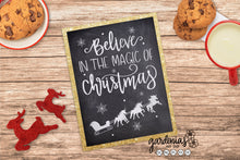 Load image into Gallery viewer, Believe in the Magic of Christmas - Unicorn SVG Cut File
