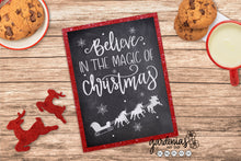 Load image into Gallery viewer, Believe in the Magic of Christmas - Unicorn SVG Cut File
