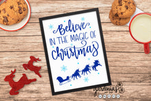 Load image into Gallery viewer, Believe in the Magic of Christmas - Unicorn SVG Cut File
