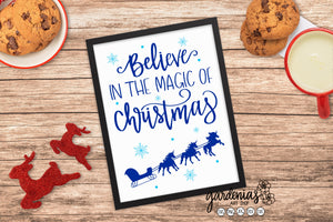 Believe in the Magic of Christmas - Unicorn SVG Cut File