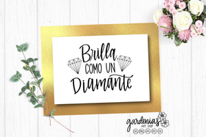 Brilla como un Diamante SVG Cut File